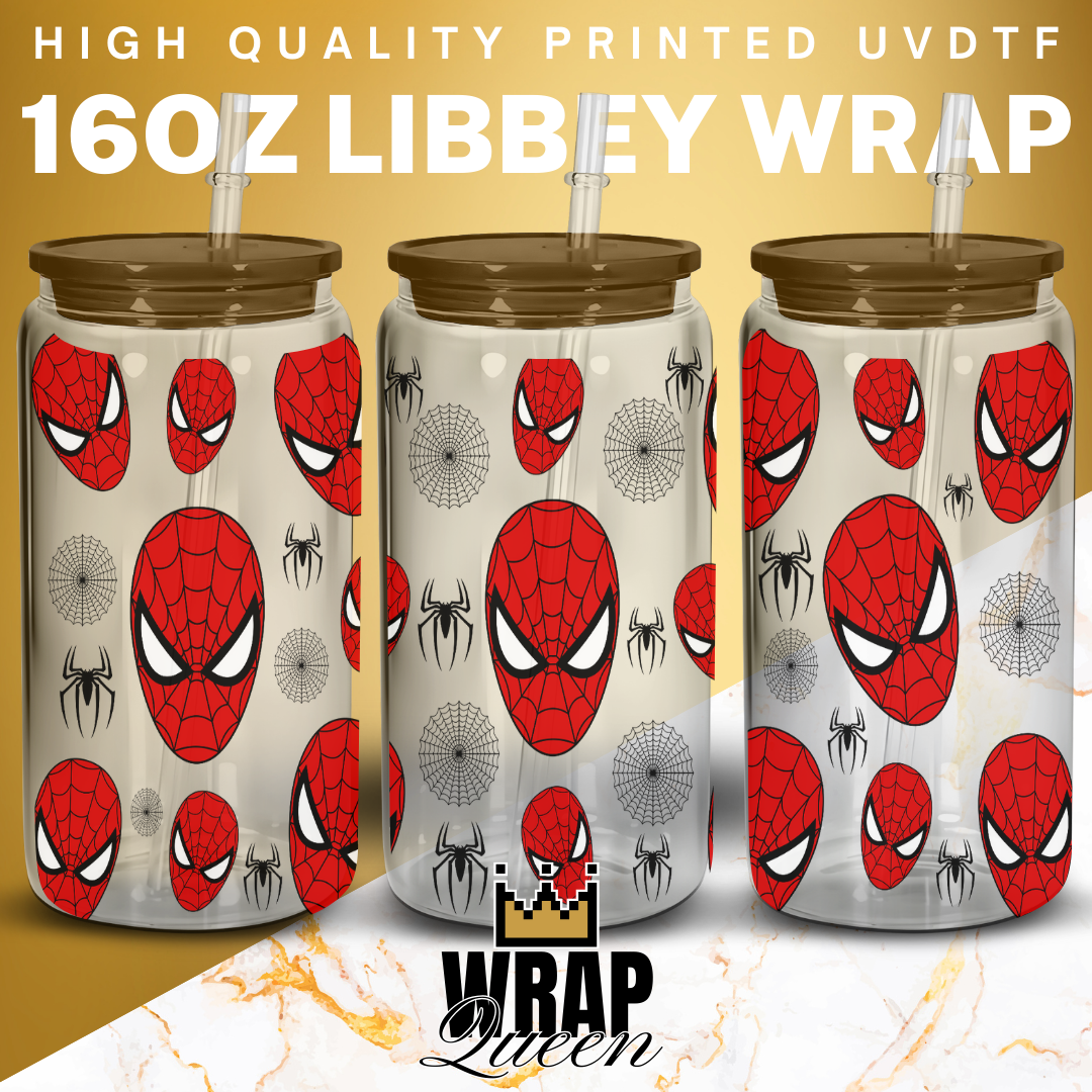 Spider UV double sided DTF 16oz Glass Cup Wrap
