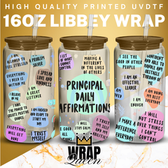 Principle Daily UV DTF 16oz Glass Cup Wrap