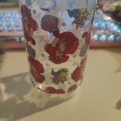 Mermaid and fish UV DTF 16oz Glass Cup Wrap