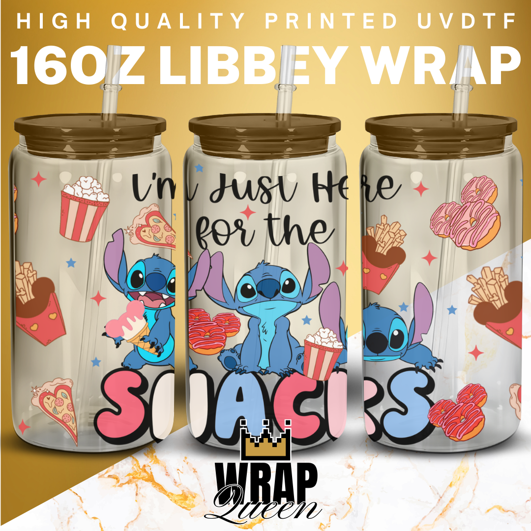 Experiment 626 Snacks UV DTF 16oz Glass Cup Wrap
