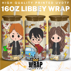 HP Wizard UV DTF 16oz Glass Cup Wrap