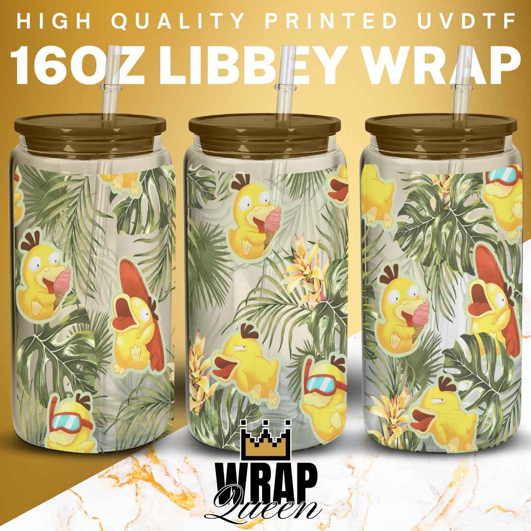 Anime animals 2 UV DTF 16oz Glass Cup Wrap