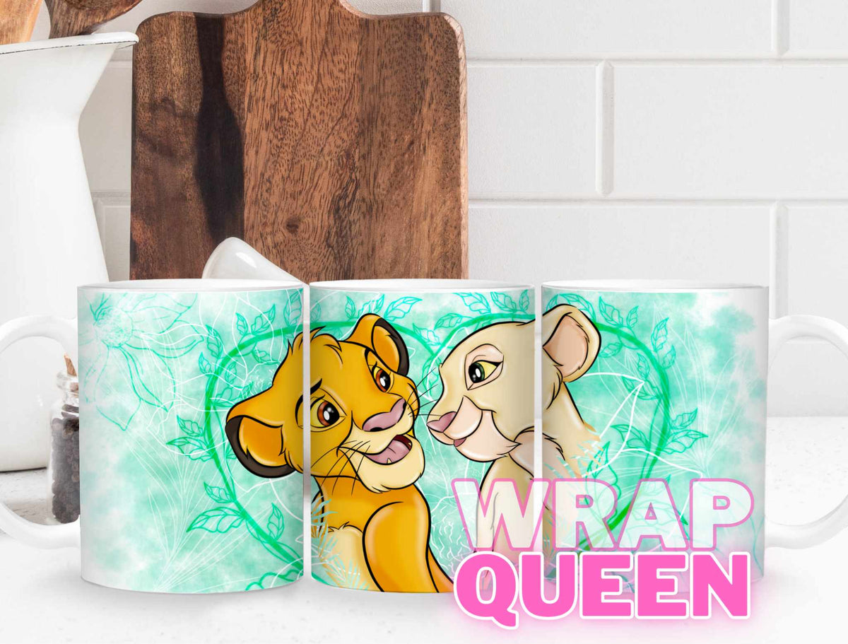 Simba and Nala - Lion King🔥🍵Sublimation 11 oz Mug Wraps