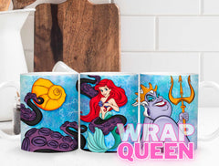 Ariel and Ursula🔥🍵Sublimation 11 oz Mug Wraps