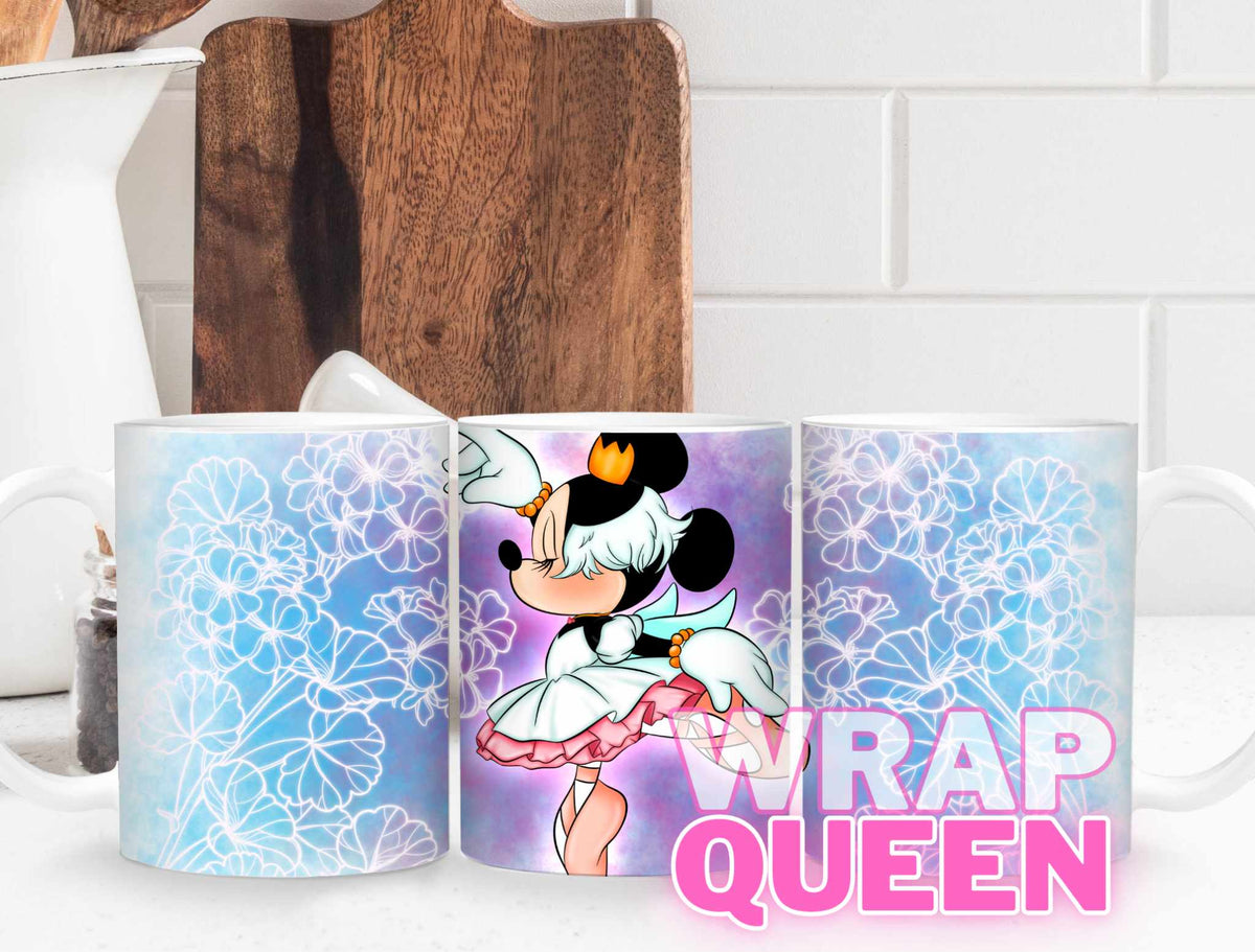 Minnie Ballerina🔥🍵Sublimation 11 oz Mug Wraps