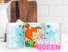 Bambam and Pebbles🔥🍵Sublimation 11 oz Mug Wraps