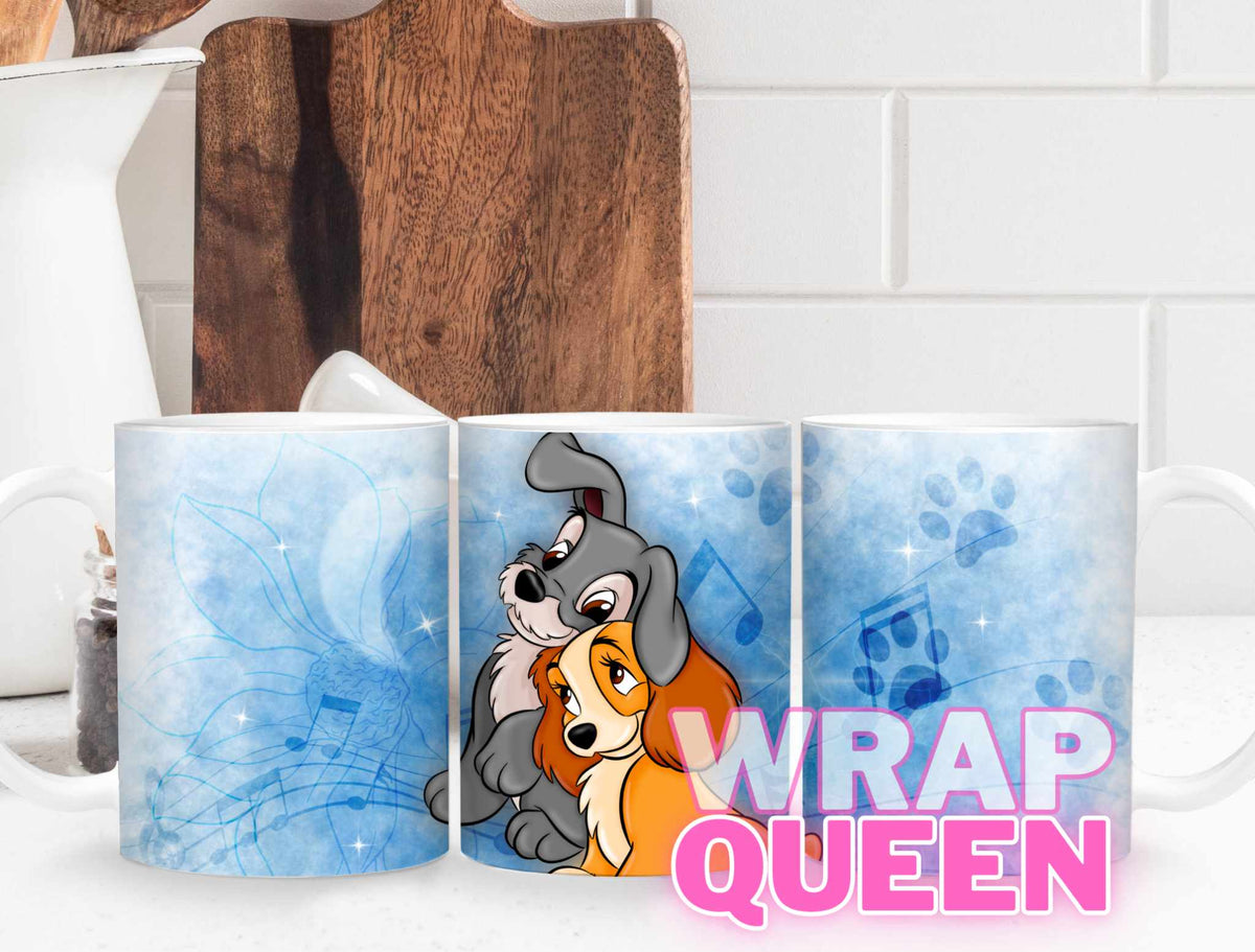 Lady and the Tramp🔥🍵Sublimation 11 oz Mug Wraps