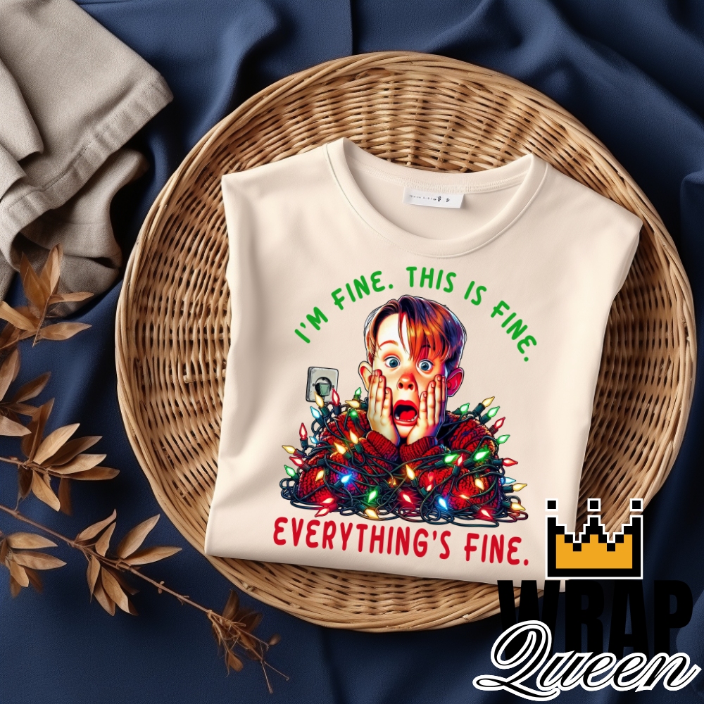 Christmas DTF 👕 Home Alone I'm fine, This is fine, everythings fine