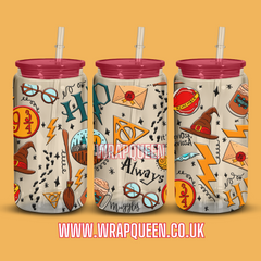 HP World 2 UV DTF 16oz Glass Cup Wrap