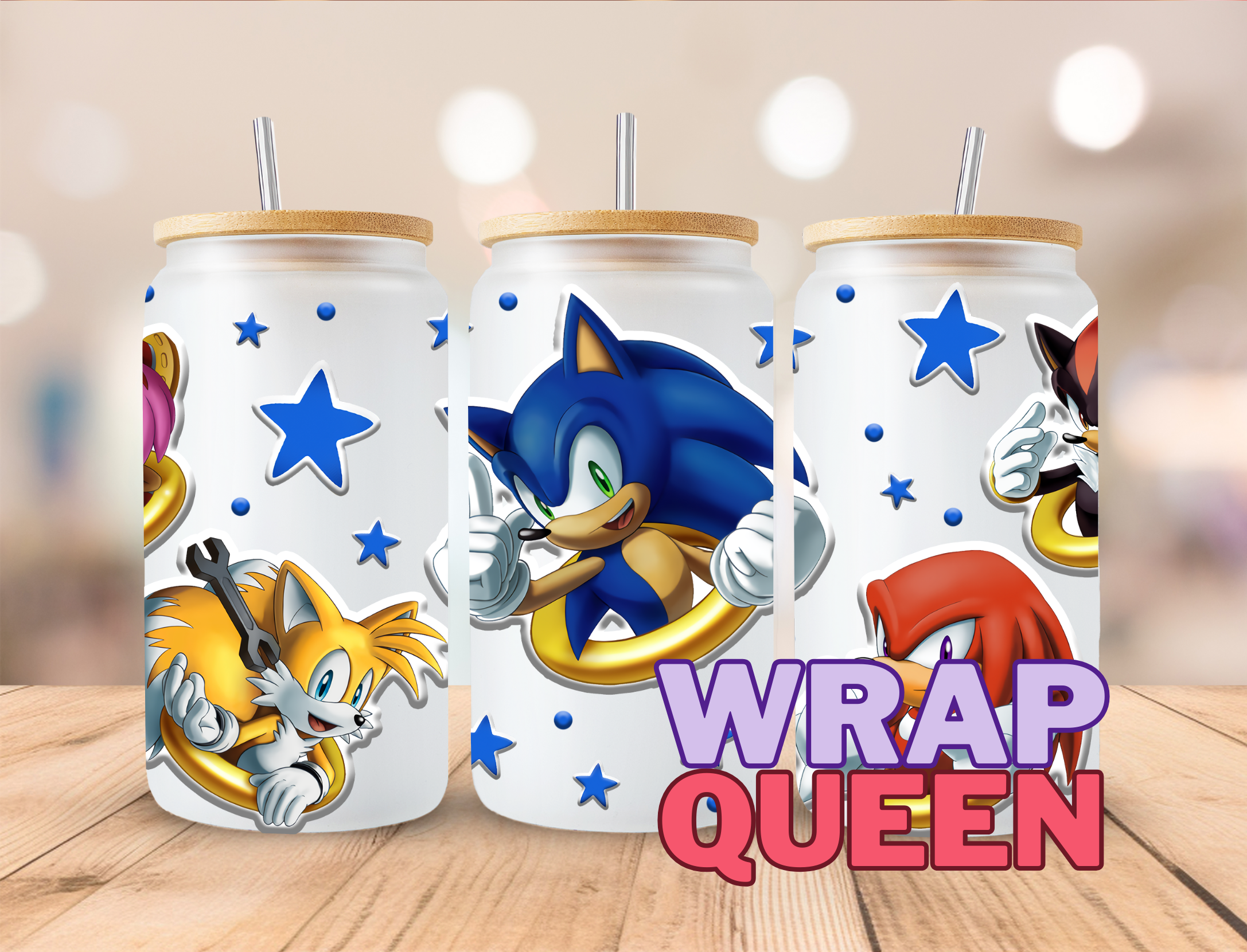 Hedgehog Ring 1 UV DTF 16oz Glass Cup Wrap