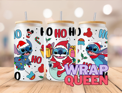 Christmas Experiment 626 HO HO HO  UV DTF 16oz Glass Cup Wrap