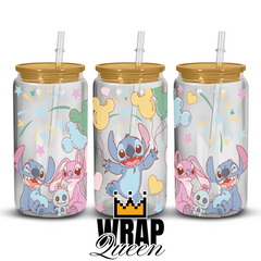 Experiment 626 Balloons UV DTF 16oz Glass Cup Wrap