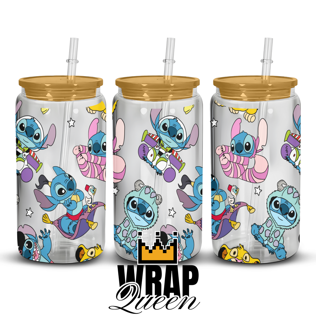 Experiment 626 Costumes UV DTF 16oz Glass Cup Wrap