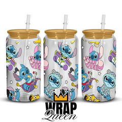 Experiment 626 Costumes UV DTF 16oz Glass Cup Wrap