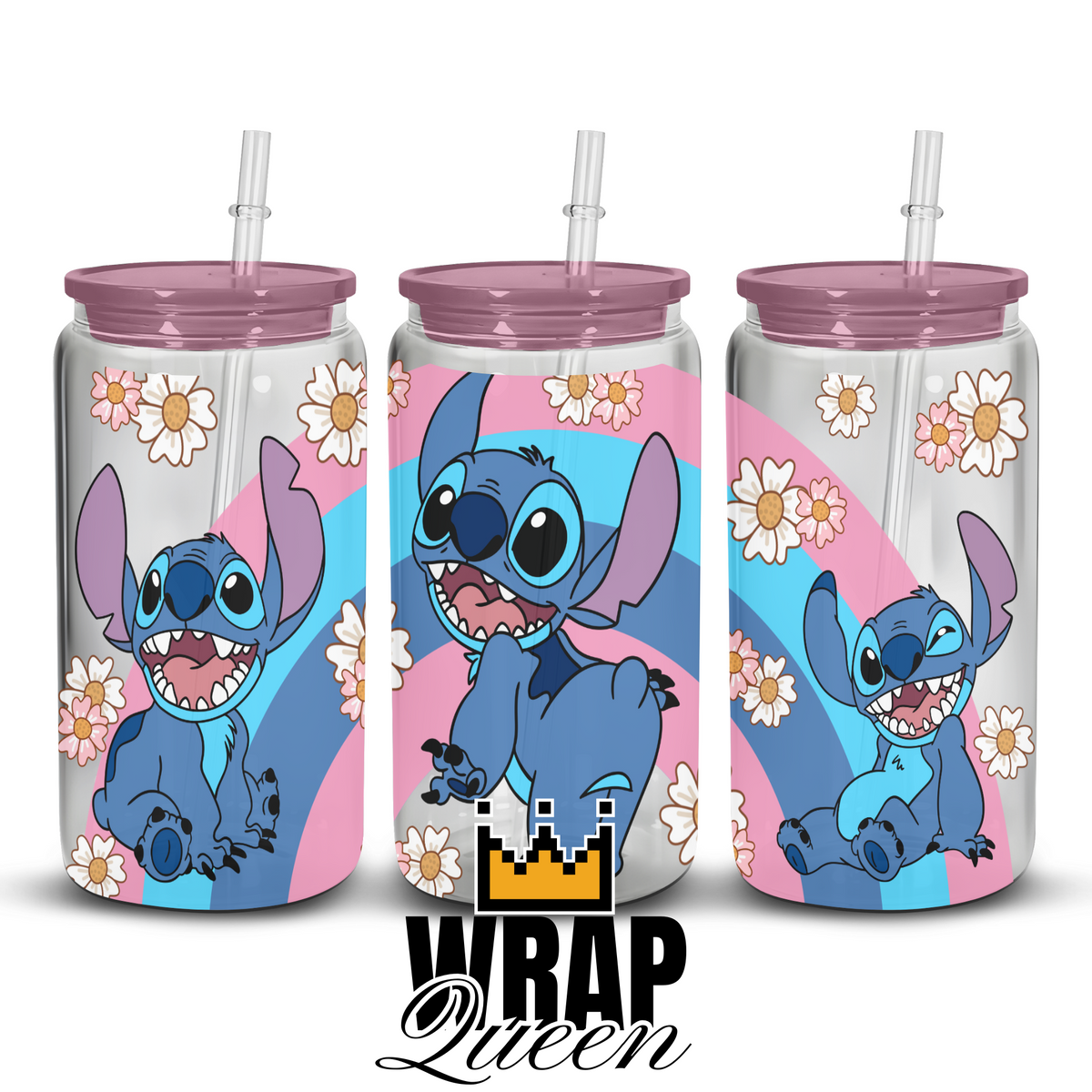 Experiment 626 Rainbow UV DTF 16oz Glass Cup Wrap