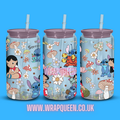 Experiment 626 Sorry Floral UV DTF 16oz Glass Cup Wrap