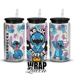 Experiment 626 Coffee Black UV DTF 16oz Glass Cup Wrap