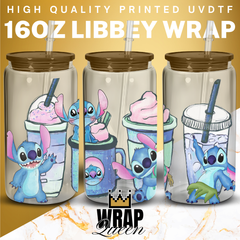 Experiment 626 Cups 2 UV DTF 16oz Glass Cup Wrap