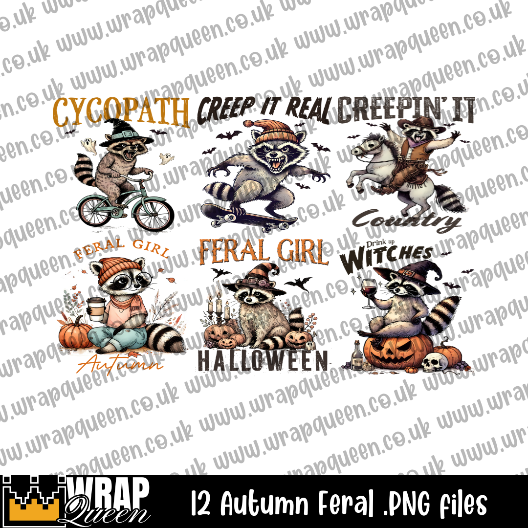 Digital Download - Feral Autumn Halloween - 12 files