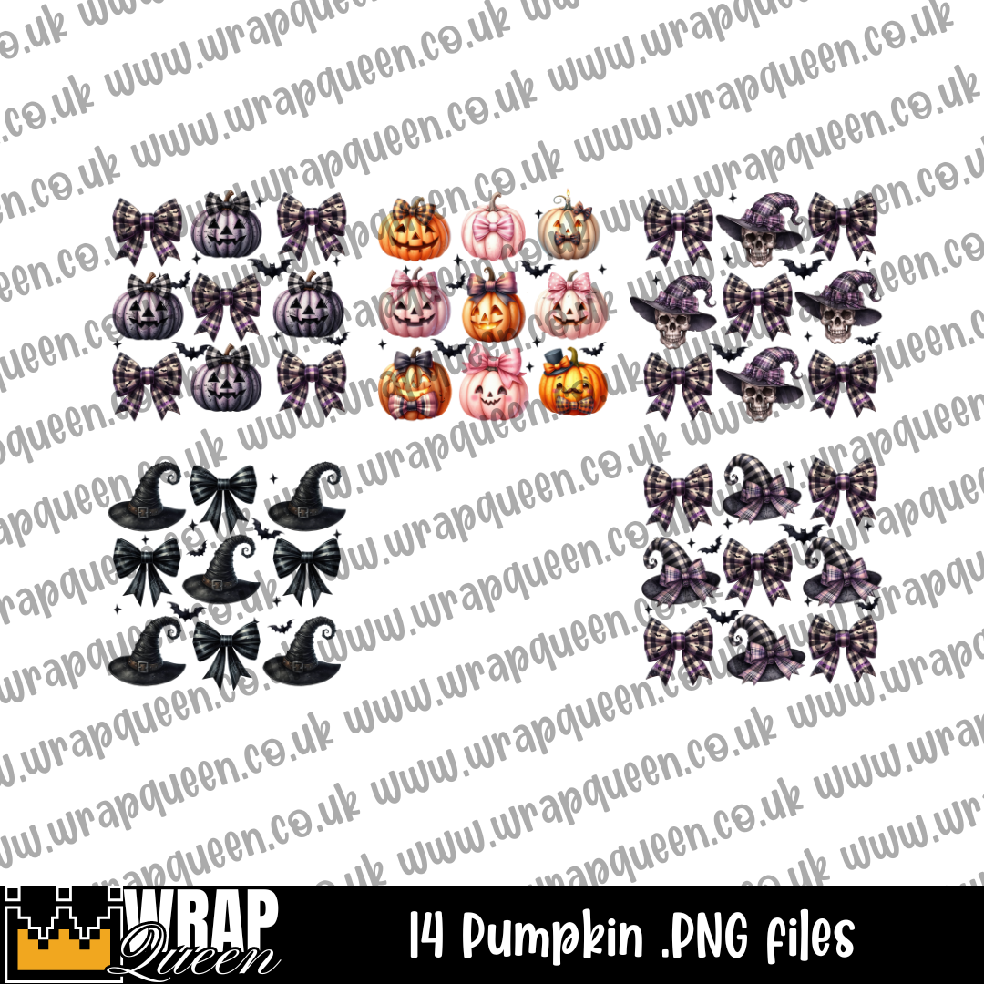 Digital Download - Cute Halloween Pumpkin - 14 files