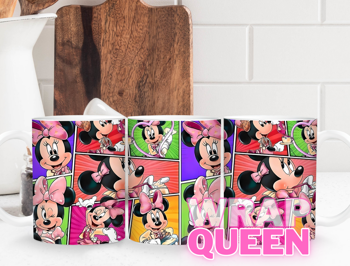 Minnie 2 🔥🍵Sublimation 11 oz Mug Wraps