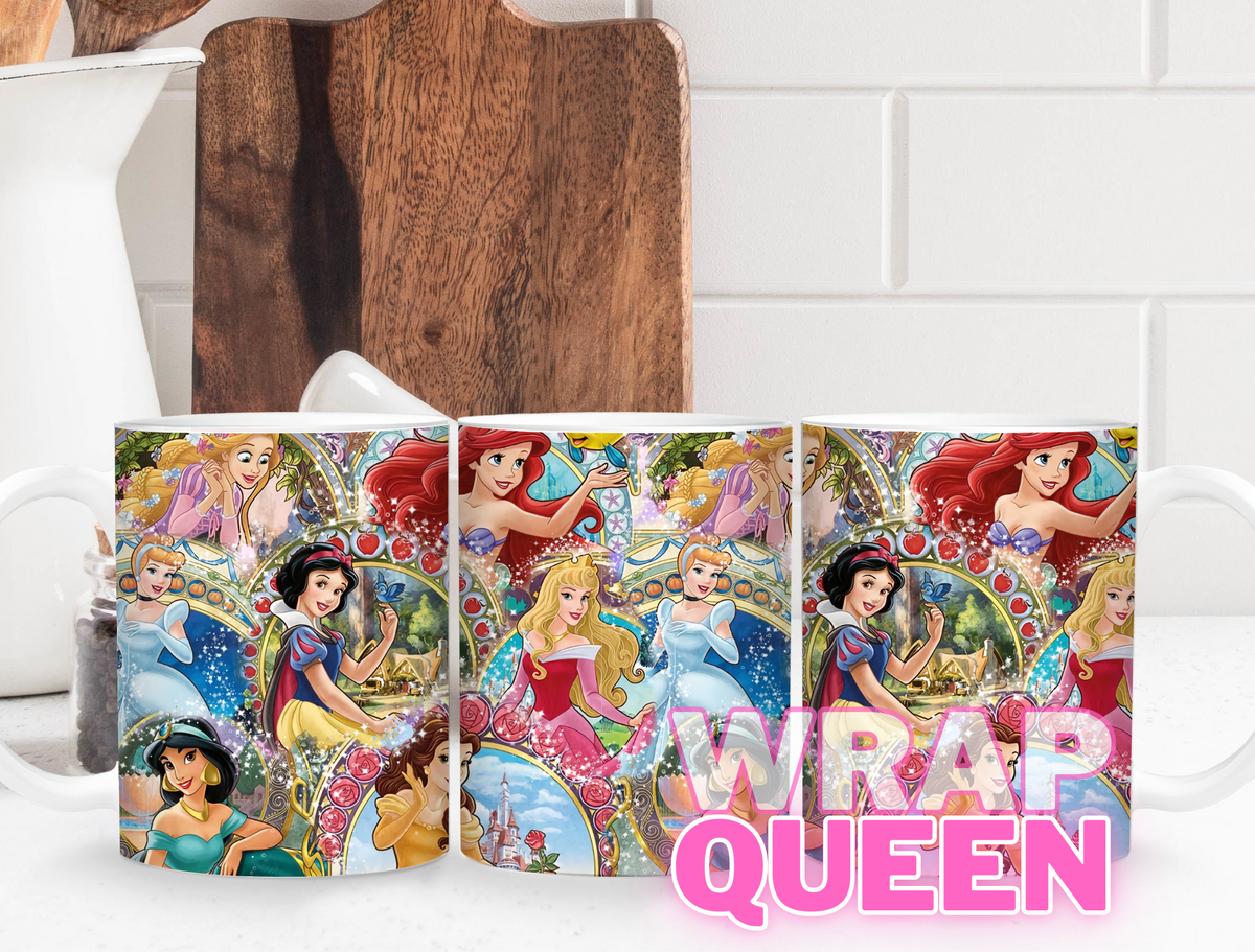 Princesses 2🔥🍵Sublimation 11 oz Mug Wraps